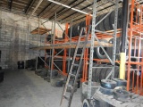 (3) SECTIONS OF PALLET RACKING  & LADDER