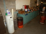 (2) WORK STATIONS WITH CONTENTS, TOOLS, RAGS, CLIP BOARDS, BATTERY RACKS, C