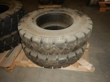 (2) 9.00 - 20 SOLID TIRES