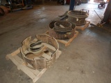 (3) PALLETS WITH CUSTOM MADE PRESS RINGS