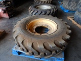 (1) 13.00 - 24 TIRE,  FOAM FILLED, ON 8-HOLE WHEEL<P><B>(AGE IS UNKNOWN)</B