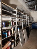 (10) SECTIONS OF METAL SHELVES