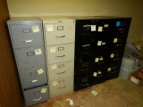 (6) FILE CABINETS, (1) FIREPROOF FILE CABINET