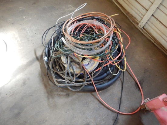 LOT OF WIRE & COPPER TUBING