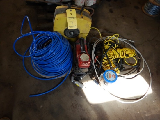 SUPERFLOW MV-90 AIR COMPRESSOR,  12-VOLT, AIR HOSE, FITTINGS, AIR LINE, HOS