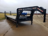 2018 IRON BULL 40' GOOSENECK TRAILER  3 AXLE, SINGLE TIRE, DRIVE OVER FENDE