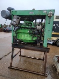 JOHN DEERE 6 CYLINDER POWER UNIT DIESEL ENGINE ON STAND