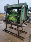 JOHN DEERE 6 CYLINDER POWER UNIT DIESEL ENGINE ON STAND