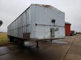 40' FLAT BOTTON GRAIN TRAILER  TANDEM AXLE, SPRING RIDE, DAYTON WHEELS, ROL