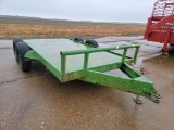 14'  TRAILER  PIN BUMPER PULL, TANDEM AXLE, SPRING RIDE, STEEL DECK, 8 HOLE
