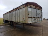 1966 HOBBS 34' FLAT BOTTOM GRAIN TRIALER  ROLL TARP, TANDEM AXLE, SPRING RI