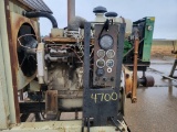 4 CYLINDER CUMMINS DIESEL POWER UNIT 6878+/-HOURS  WITH CLUTCH, ON STAND, S