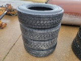 (4)11R22.5 LUG TIRES  LOW PRO