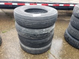 (4) ORIGINAL LOW PRO R22.5 TIRES
