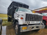 1984 GMC 7000 TRUCK 75,777 MILES SHOWING  3208 CAT DIESEL ENGINE, 5 SPEED M