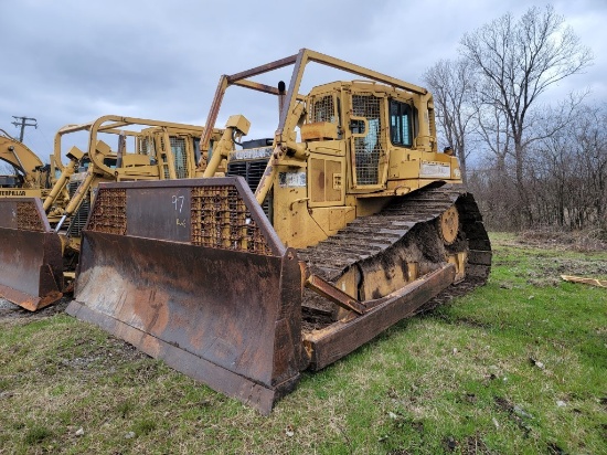 CATERPILLAR D6H LGP CRAWLER DOZER, 7224 HRS  **RUNS & WORKS**, CAB, ROPS, S