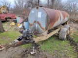 SHOPBUILT FUEL TRAILER,  TANDEM AXLE, WITH MOTOR & PUMP, PULL TYPE S# NA