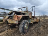 1968 MILITARY TRUCK TRACTOR,  ** NO ENGINE OR TRANS.**GREENISH/SLIGHTLY WRE