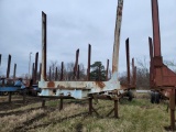 1981 KENT 4-BUNK LOG TRAILER,  TANDEM AXLE, 11R-24.5 TIRES, (LIGHT BLUE) –