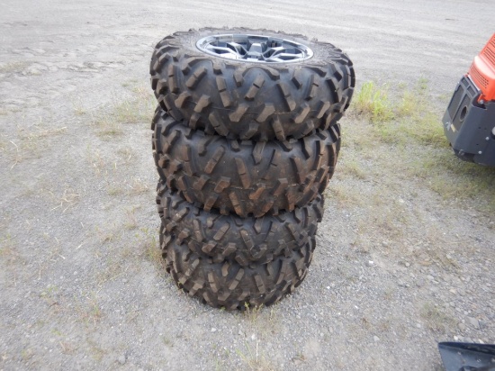 SET OF CAN AM ATV TIRES & WHEELS