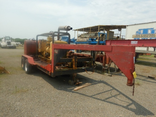 SWAN TRAILER,  GOOSENECK, 16', TANDEM AXLE, SINGLE TIRE, DETROIT DIESEL POW
