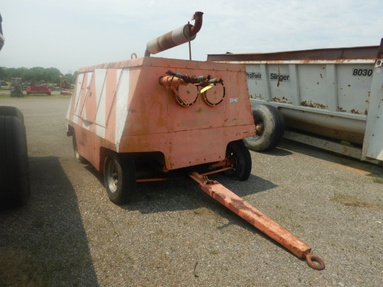 SULLIVAN PORTABLE AIR COMPRESSOR, shows 178+ hrs,  PINLTE HITCH, DIESEL