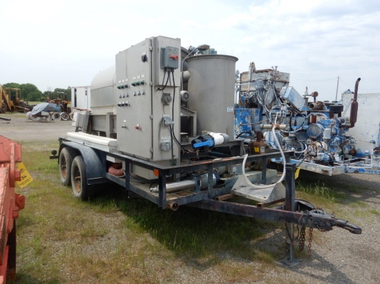 ROTARY SLUDGE THICKENER UNIT,  TRAILER MOUNTED, TANDEM AXLE, SINGLE TIRE S#