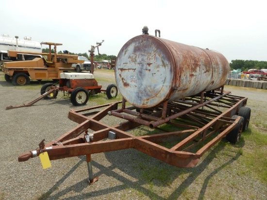 FUEL TANK TRAILER,  TANK IS SKID MOUNTED, TANDEM AXLE, GAS POWERED PUMP S#