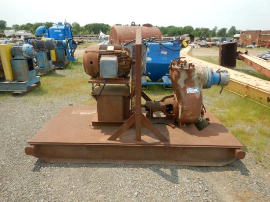 GORMAN RUPP PUMP,  ELECTRIC, SKID MOUNTED