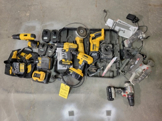 LOT OF DEWALT AND PRTER CABLE POWER TOOLS