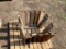 PALLET OF METAL RACKS/BRACES