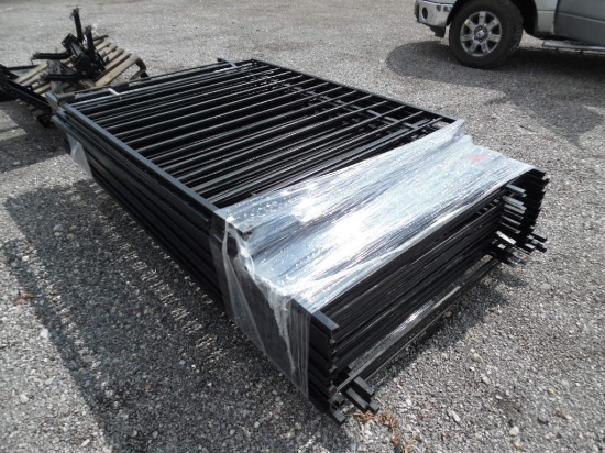 LOT OF 4' X 8' WROUGHT IRON FENCE & GATES