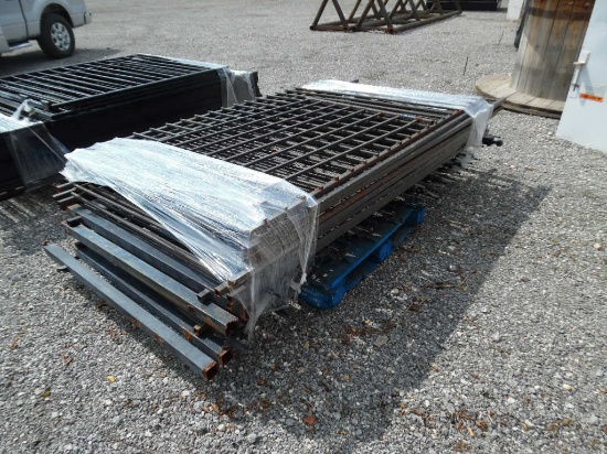 LOT OF 4' X 8' WROUGHT IRON FENCE & GATES