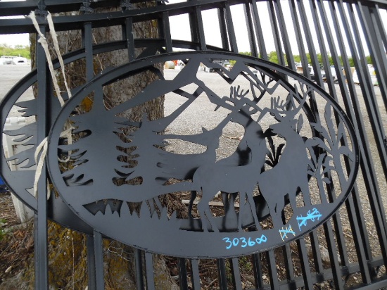 SET OF 10' WILDLIFE ORNAMENTAL ENTRANCE GATES