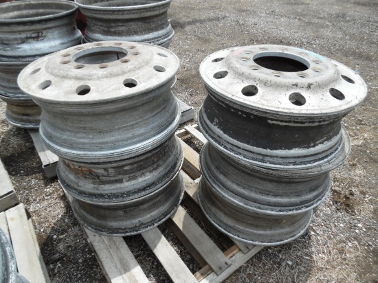 (6) 24.5 ALUMINIUM SEMI TRUCK WHEELS