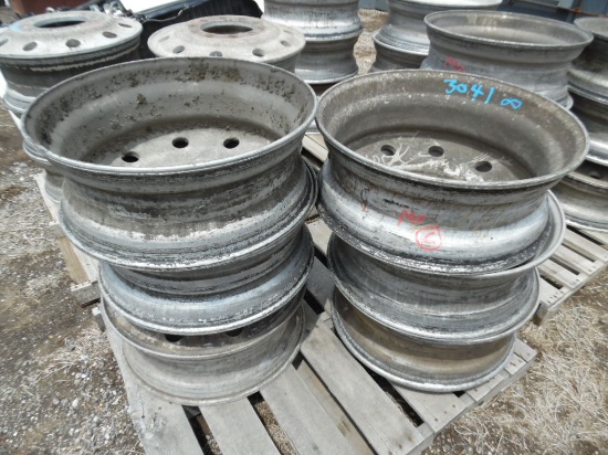 (6) 24.5 ALUMINIUM SEMI TRUCK WHEELS
