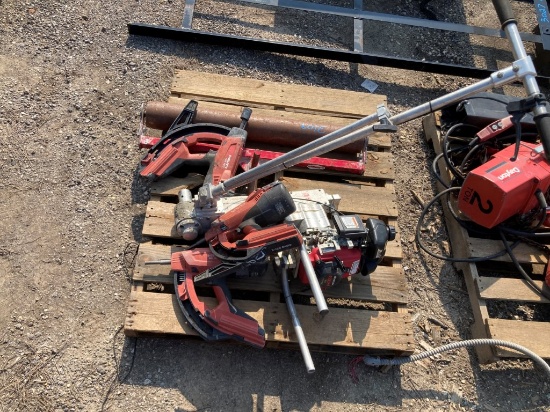 LOT OF HILTI GX 120 NAIL GUNS & GAS POWERED CONCRETE ROLLER