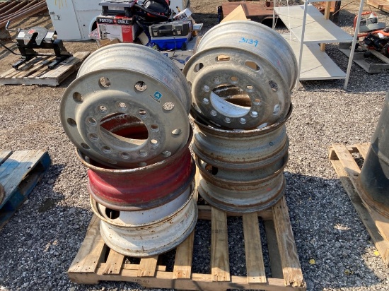(4) 22.5 STEEL WHEELS & (2) 22.5 ALUMINIUM WHEELS