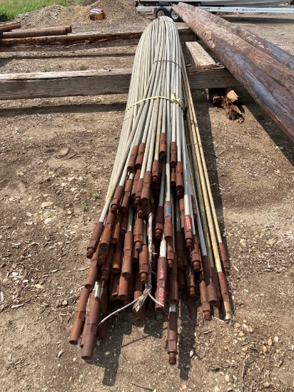 LARGE ASSORTMENT OF 1 1/2" & 1 1/4" FIBERGLASS SUCKER RODS