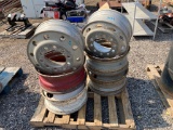 (4) 22.5 STEEL WHEELS & (2) 22.5 ALUMINIUM WHEELS