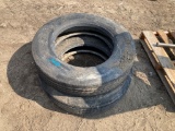 (2) 235/80R 22.5 TIRES