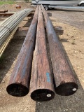 (3) WOOD TELEPHONE POLES