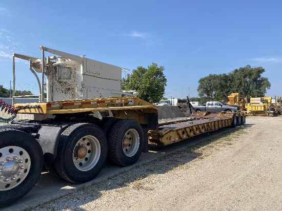 1998 LOAD KING 50T TRI-AXLE LOWBOY TRAILER,  AIR RIDE, SELF CONTAINED, LOAD