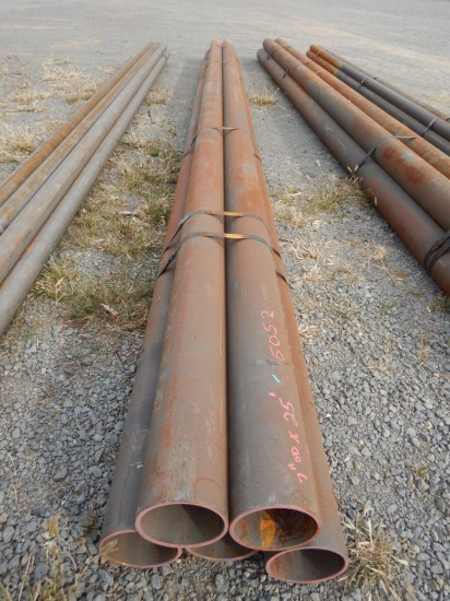 (5) STEEL PIPES,  7" X 25'