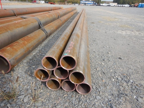 (8) STEEL PIPES,  4" X 25'