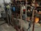 CHAIN RACK WITH (8) CHAIN HOISTS, (3) TROLLIES  & MISCELLANEOUS