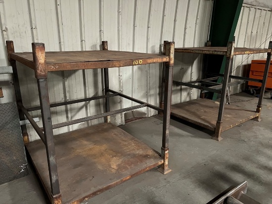 (2) METAL RACKS