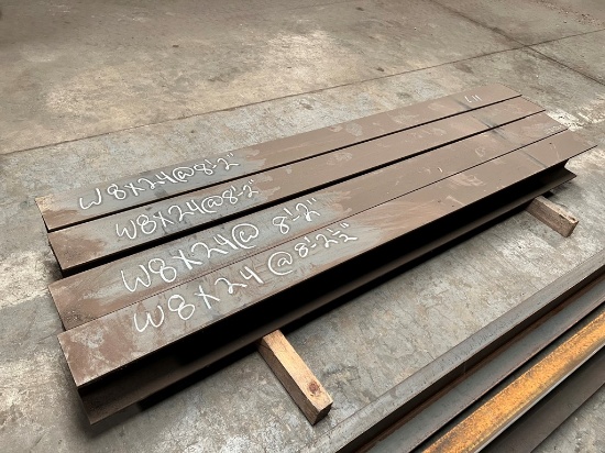 (4) I-BEAMS,  6-1/2" X 8" X 8'