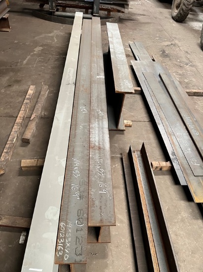 I-BEAM,  24" X 9" X 8'6" AND (2) I-BEAMS 8" X 14" X 17'