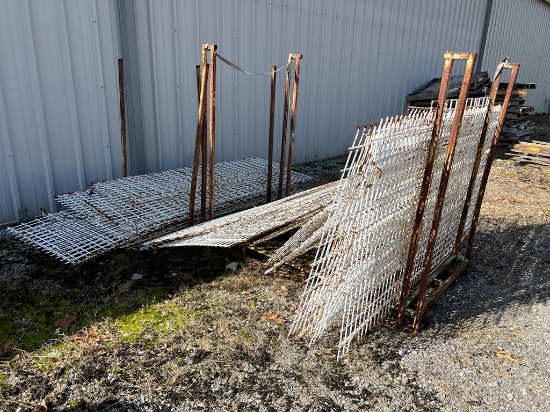 (2) FORKLIFT RACKS WITH CAGE PANELS